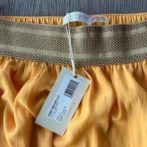 Ramy Brook Strapless Gold Trim Julia Dress in yellow size S